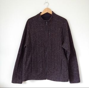 Lululemon Wool Blend Zip Up Sweater Vintage Size Medium Brown